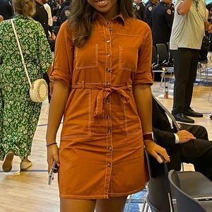 Burnt Orange Cargo Dress